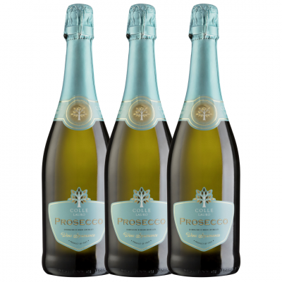 White prosecco Fratelli Martini Colle Lauro DOC Brut package 3 pieces, 0.75L, 11% alc., Italy