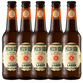 Pecsi Sor Premium Lager Gluten Free Beer Six Pack, 5% alc., 0.33L, Hungary